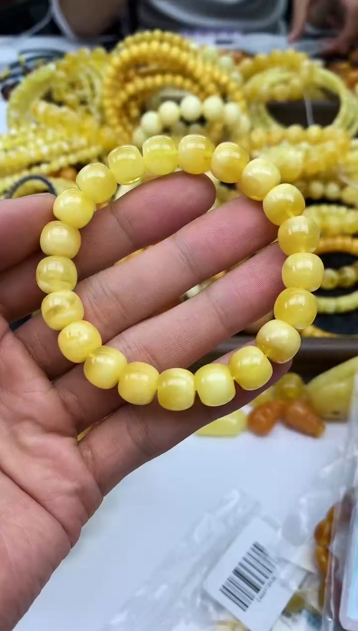 裸石蜜蜡未镶嵌手串