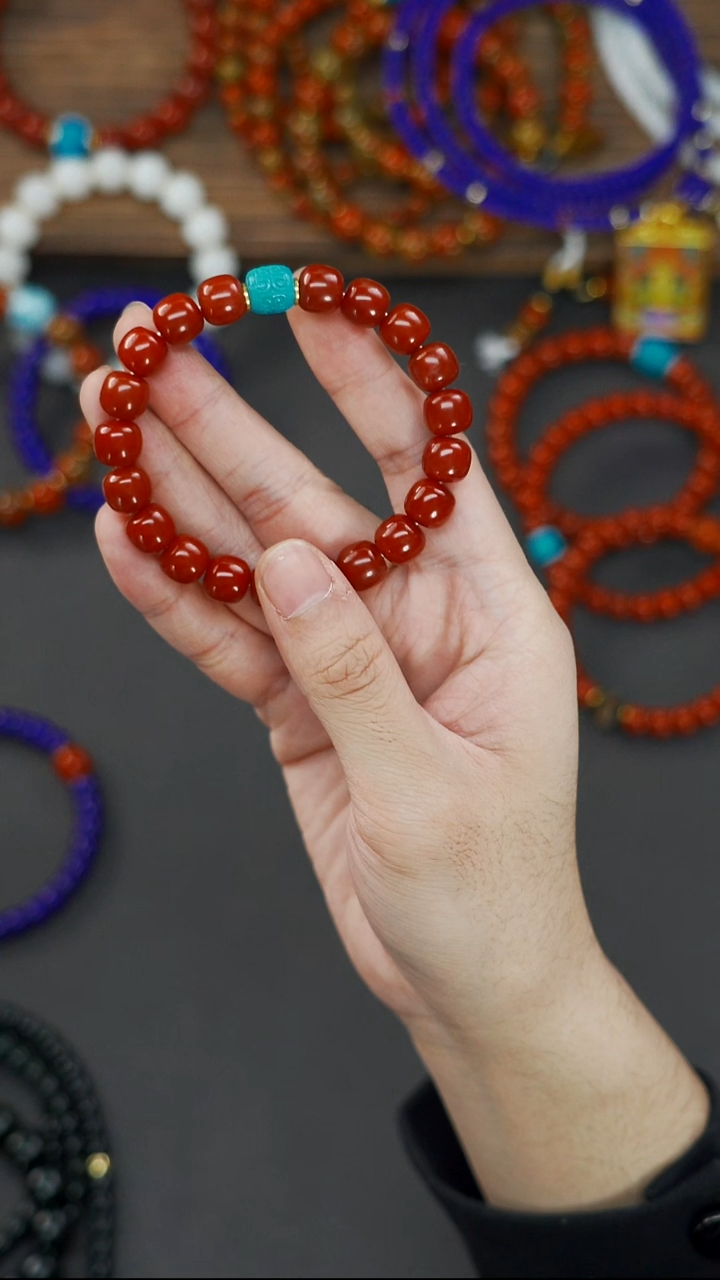 未镶嵌文玩配饰南红玛瑙觀**風梵阁精品文玩回血