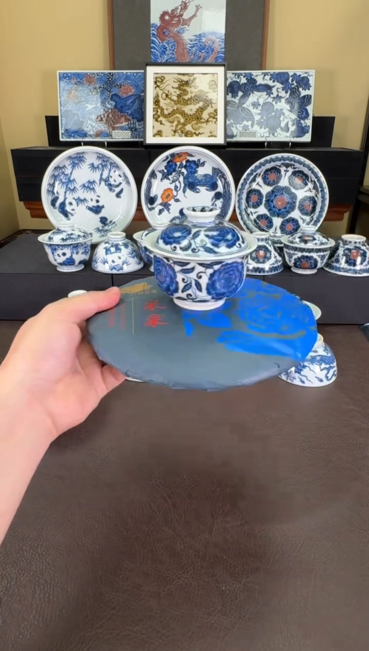 【闪购商品】又见春风月季花盖碗