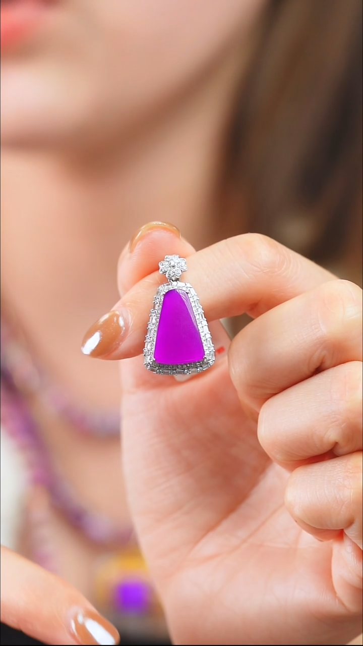 苏纪石（舒俱来）18K金镶嵌吊坠(不含链)532