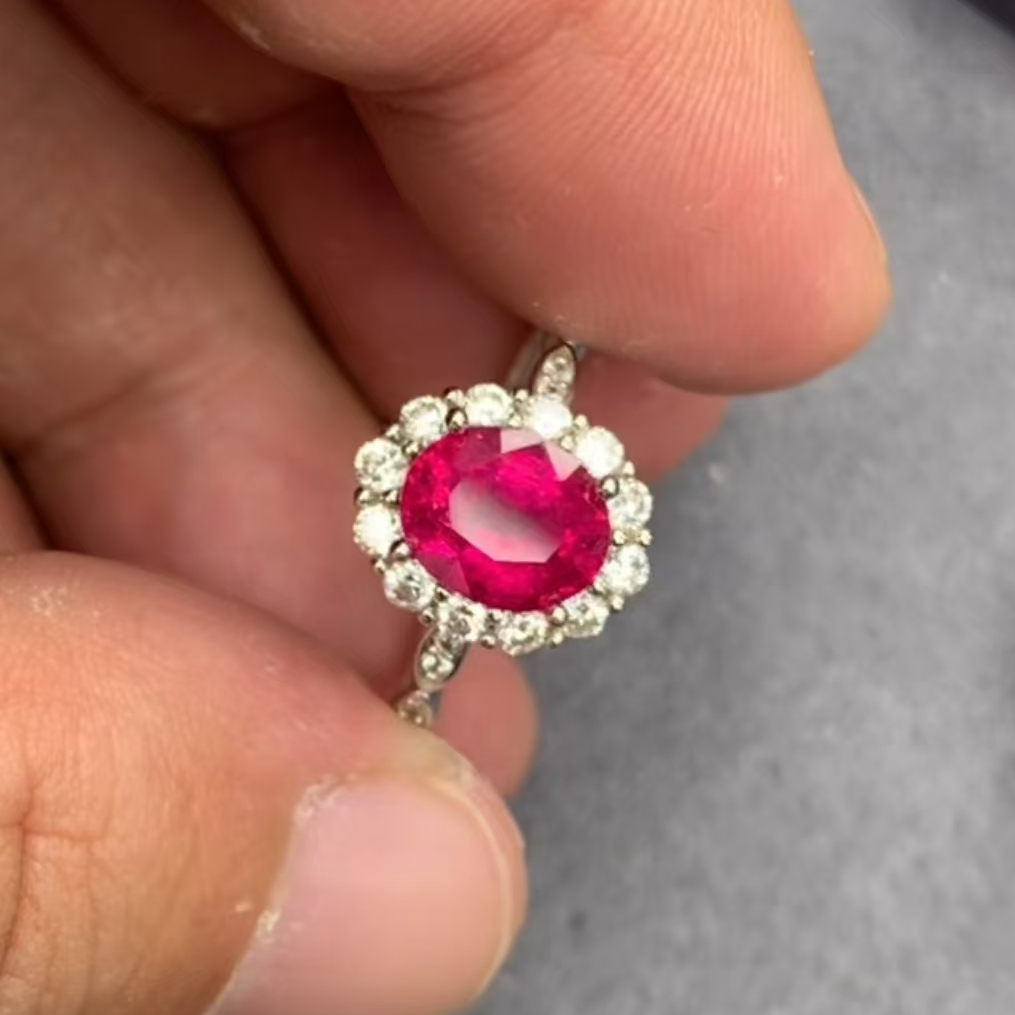 银925卢比来碧玺戒指主石2克拉