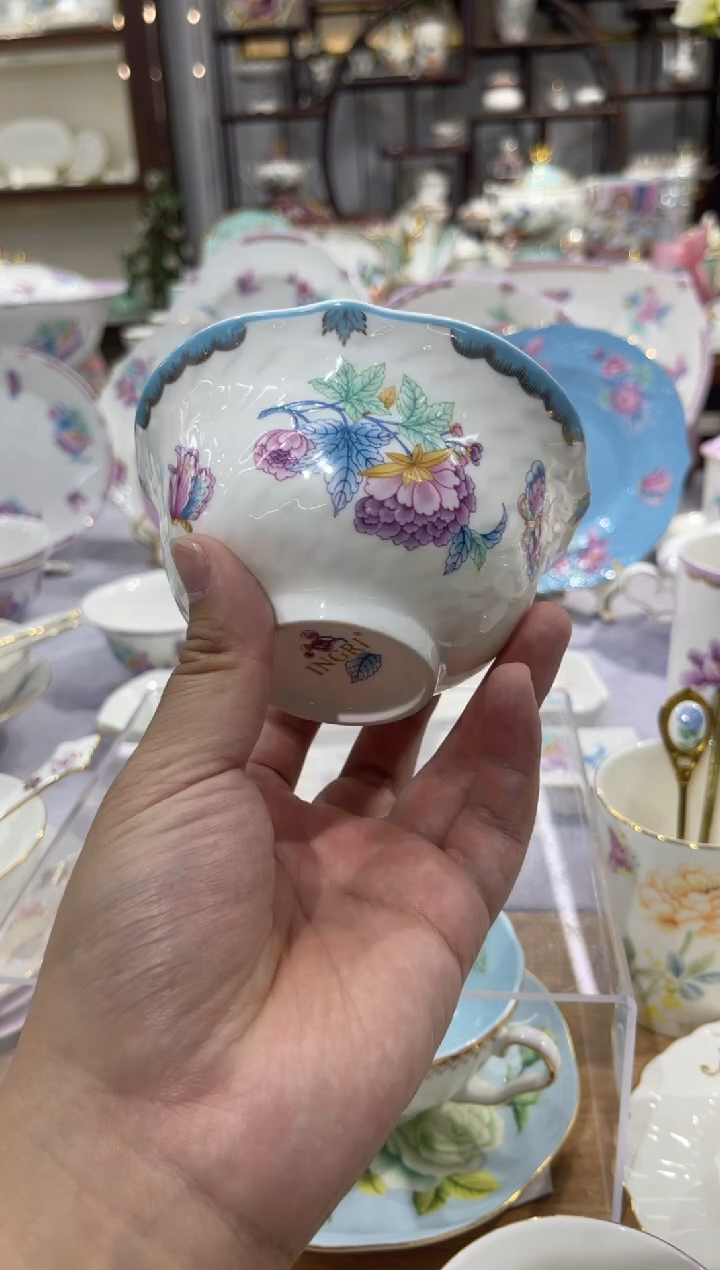 36%以上骨粉骨瓷蓝色4.75英寸 