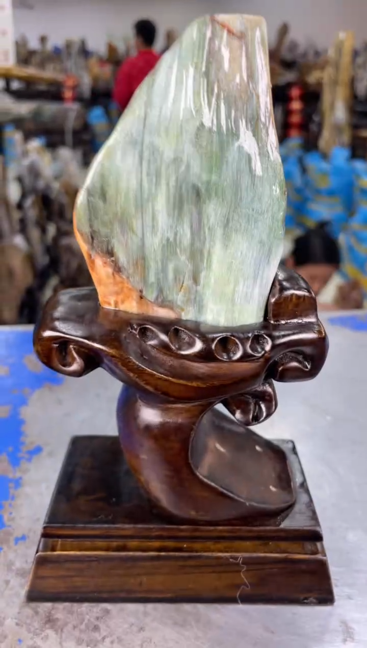 【闪购商品】硅化玉摆件未镶嵌77