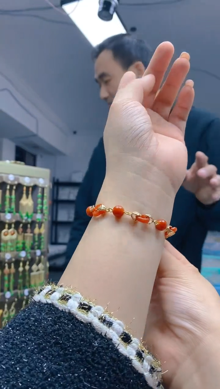 【闪购商品】翡翠耳饰合金0177翡翠手链