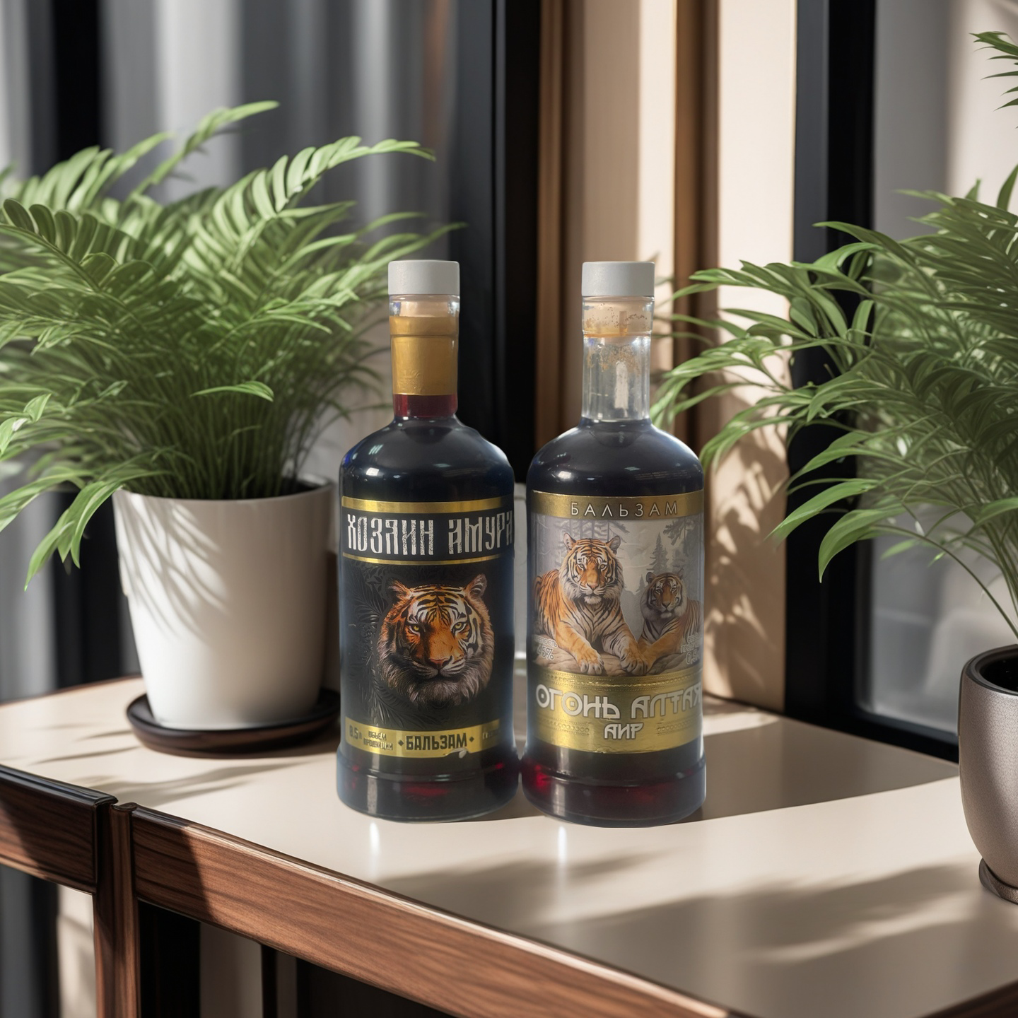 巴液喝里俄罗斯原装原瓶进口双虎酒草本浸泡配制酒500ml/瓶（2瓶）