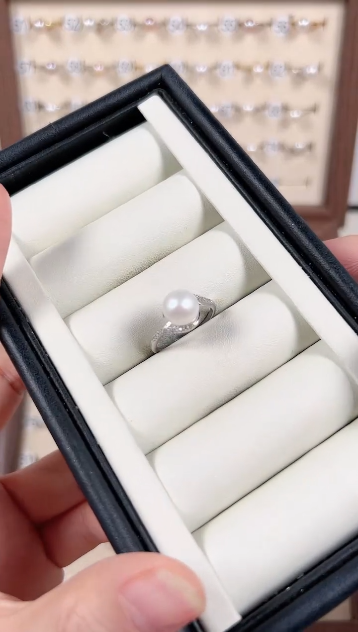 【闪购商品】淡水珍珠戒指银S925镶嵌15号