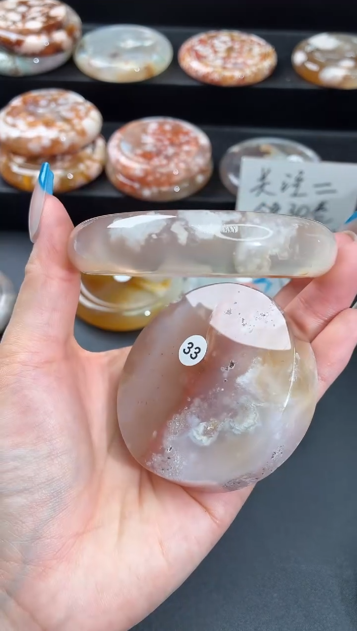 手镯玛瑙/玉髓未镶嵌石英质玉64圈60/61/62带(赠送镯心)