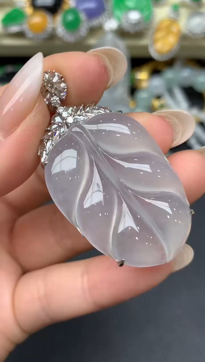 翡翠18K金镶嵌颈饰353-七夕珠宝季