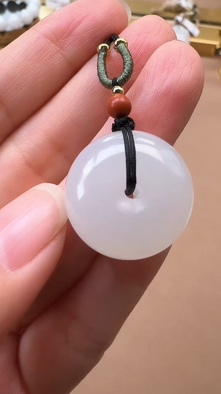 【闪购商品】和田玉吊坠未镶嵌1426白玉平安扣