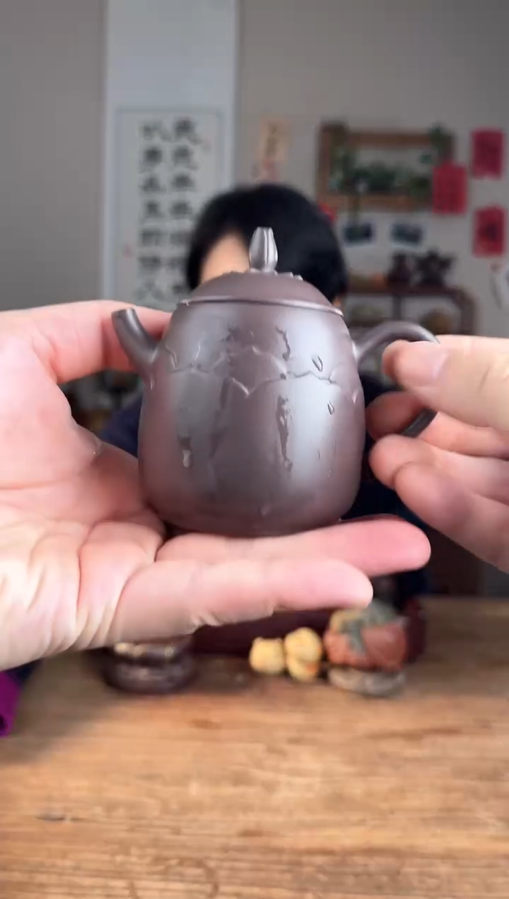 【闪购商品】紫砂茶壶梵莲  黑紫泥