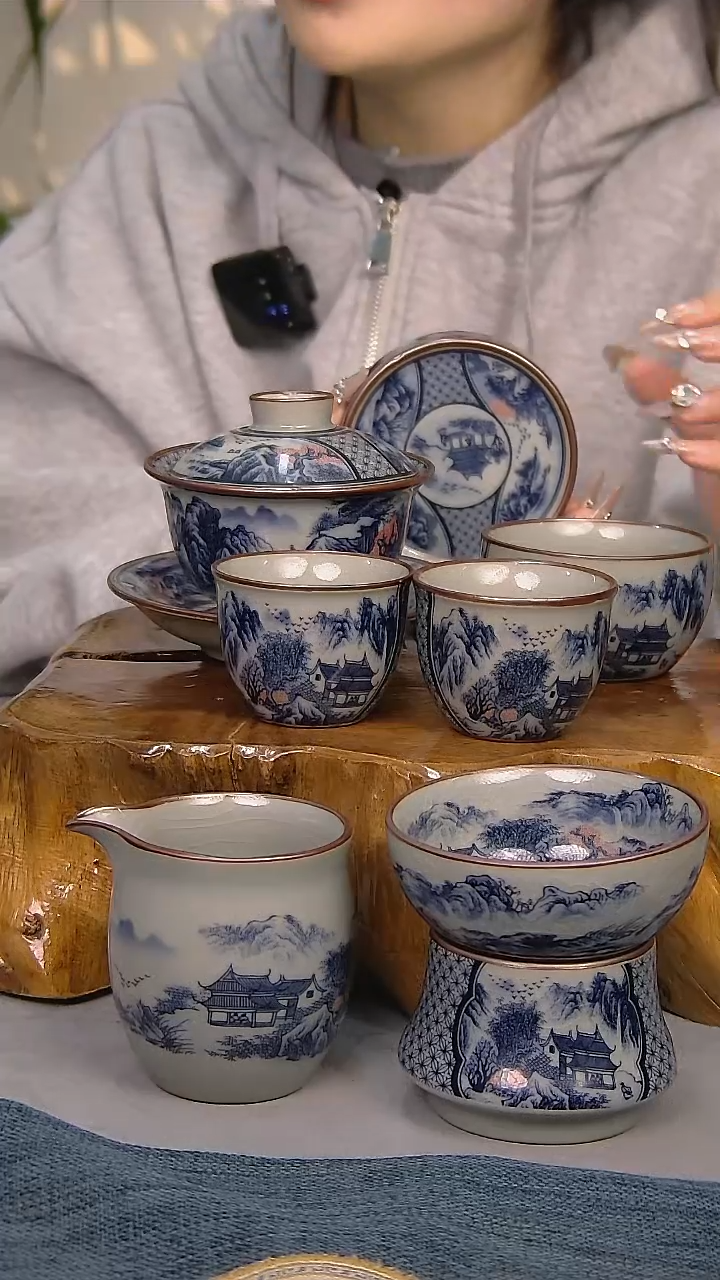 【闪购商品】7件套陶瓷茶具家用简装系列