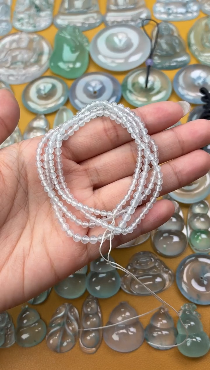 吊坠(不含链)未镶嵌翡翠15 珠串 3.0/3.6