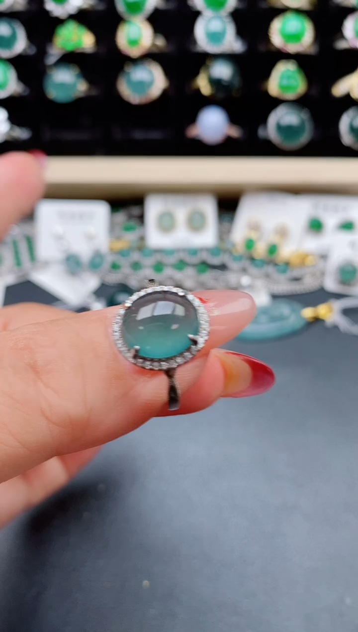 【闪购商品】翡翠戒指银S925镶嵌312321