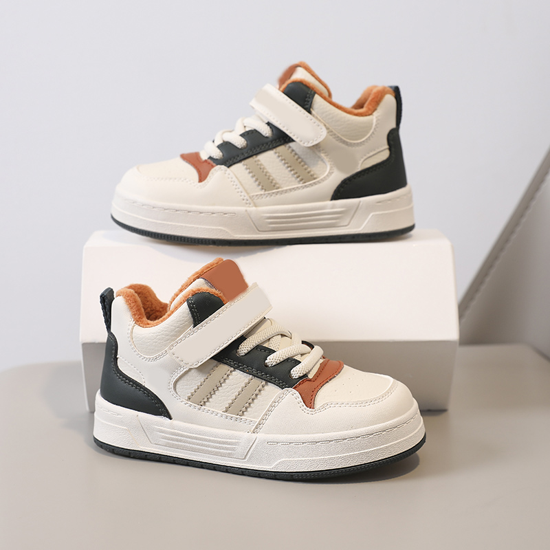 1036童鞋冬季高板魔术贴男女童二棉板鞋