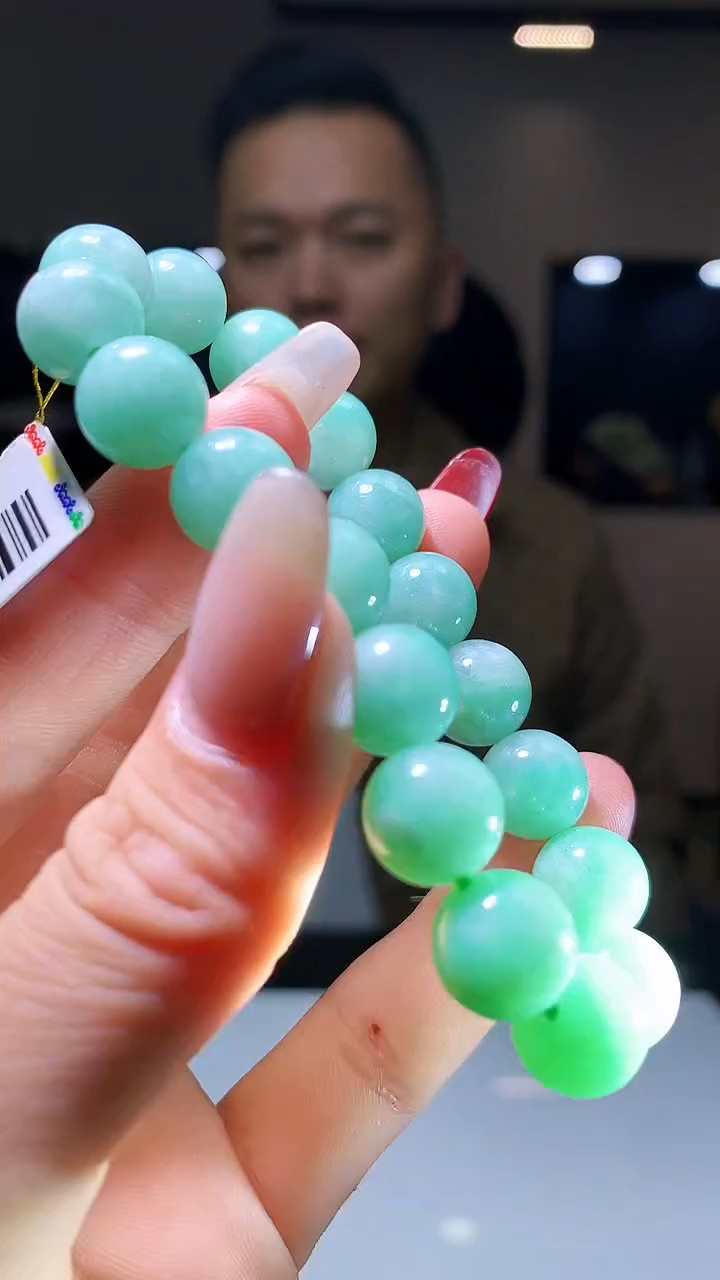 【闪购商品】定制翡翠未镶嵌1030hm-毛货手串54