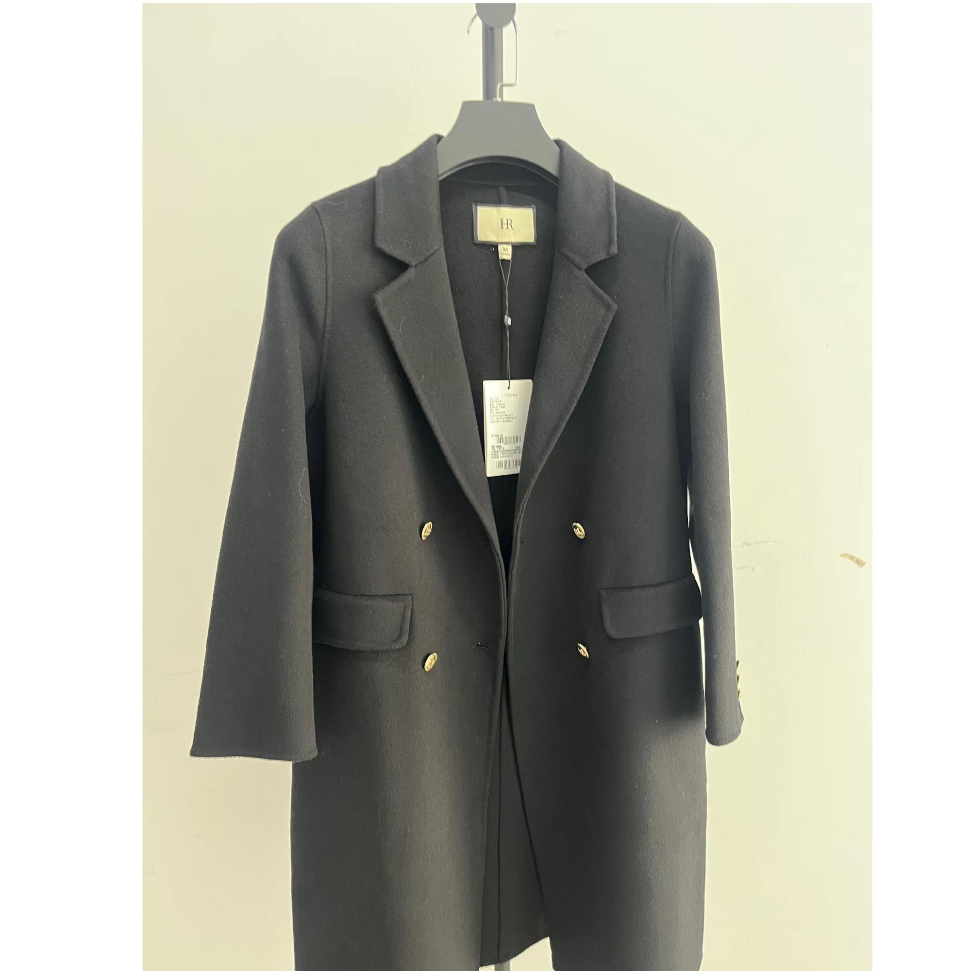 【钟意】品牌高级黑色大衣