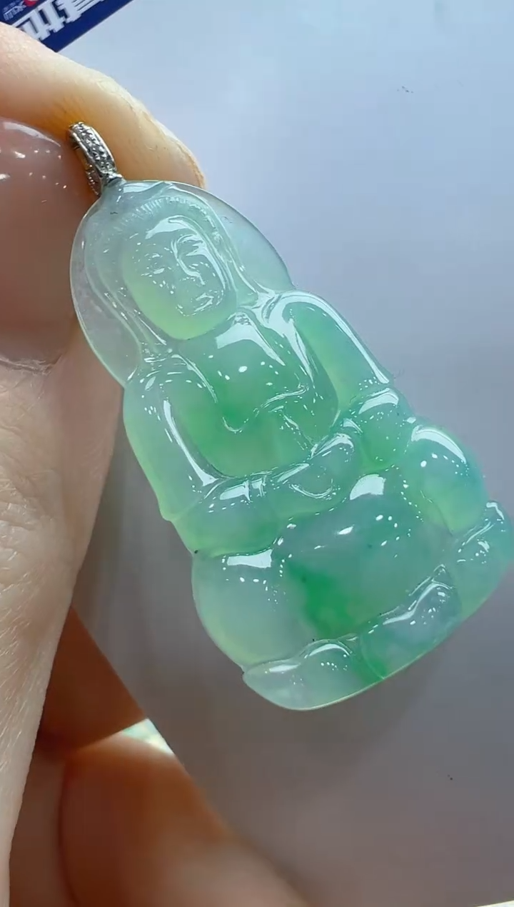 【闪购商品】翡翠吊坠(不含链)18K金镶嵌多样性发货拍一发一