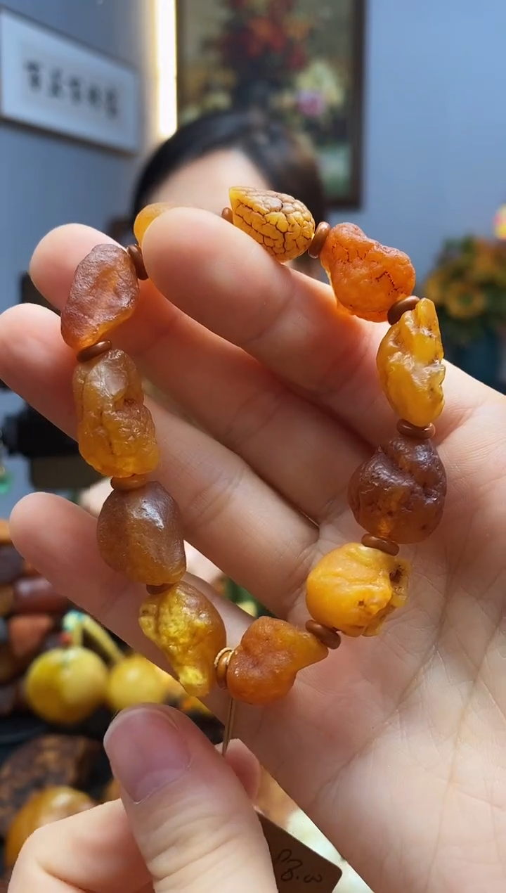 手链琥珀未镶嵌手串