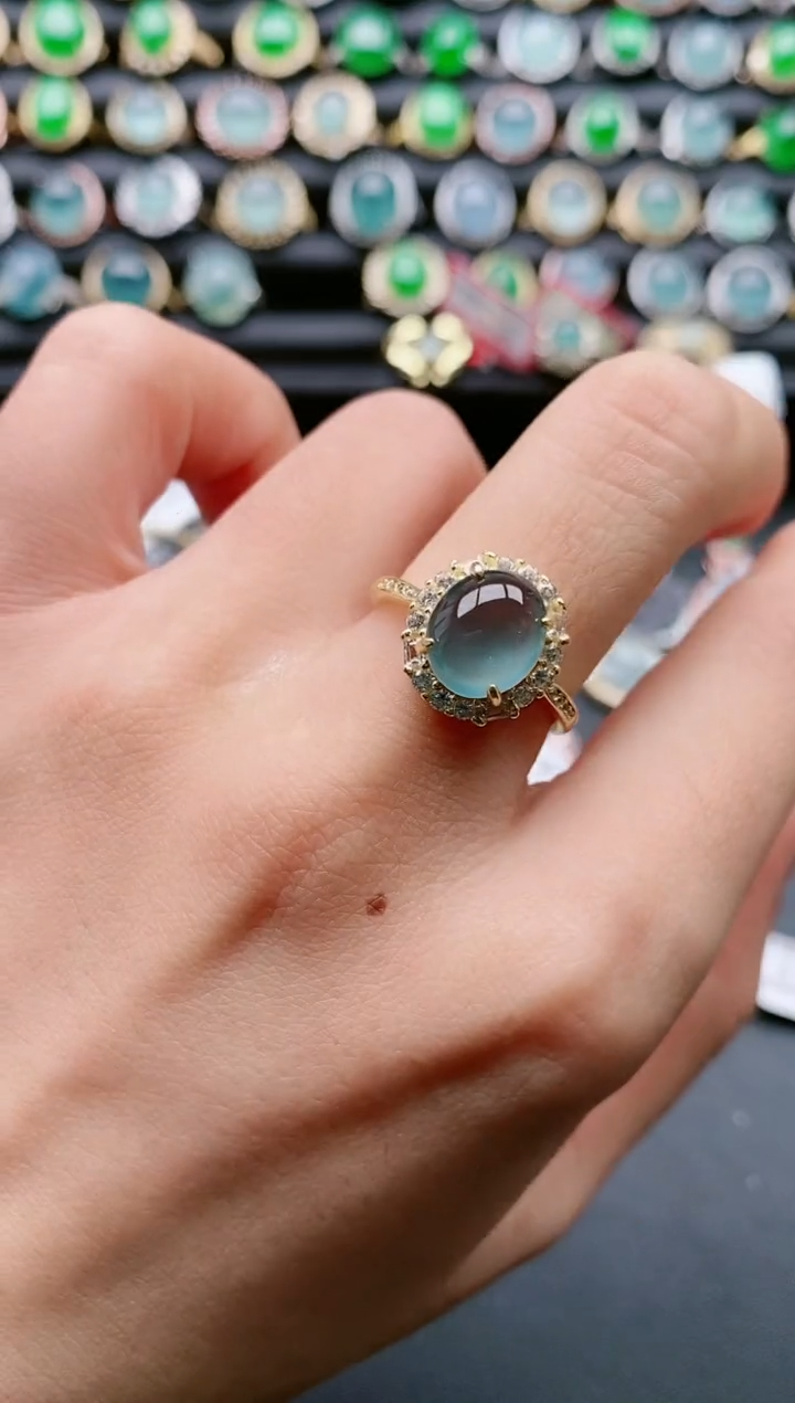 【闪购商品】翡翠戒指银S925镶嵌1111111