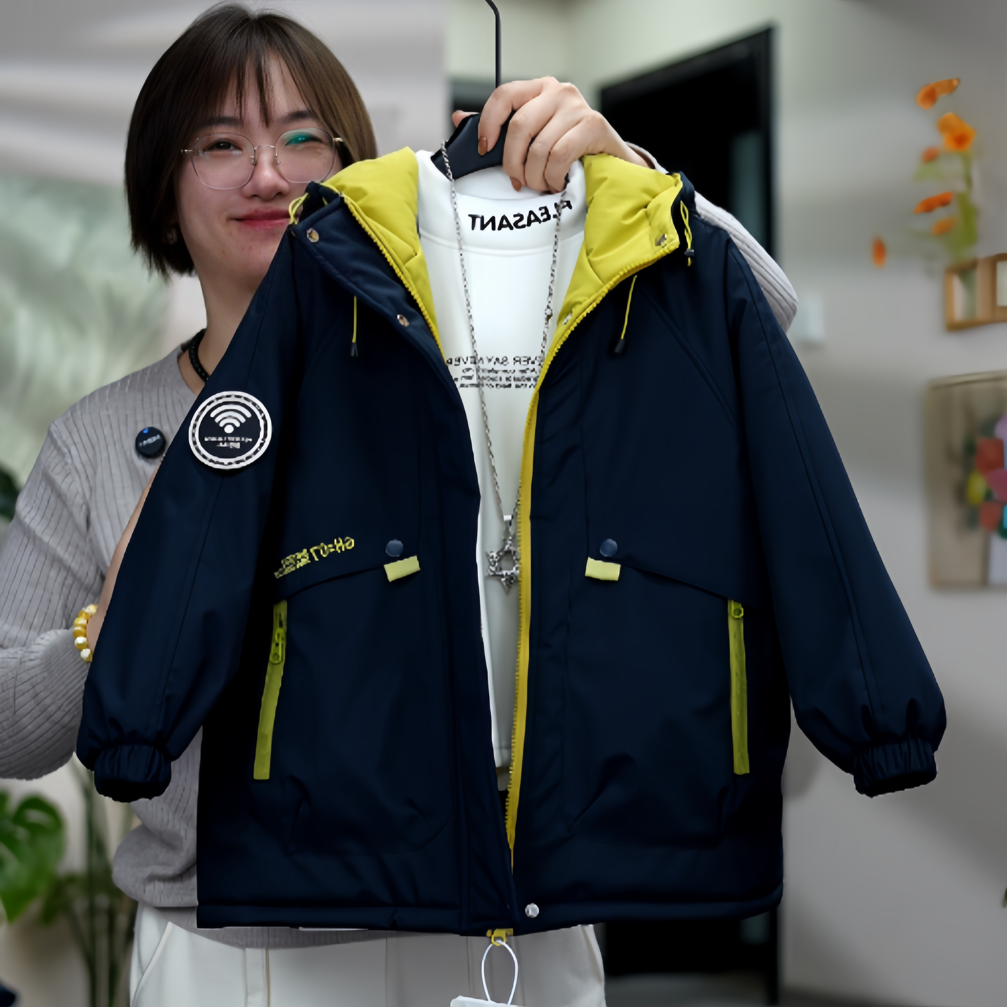 【加绒加厚大棉】男童冬款外套2025新款儿童冲锋衣派克服棉服潮洋气