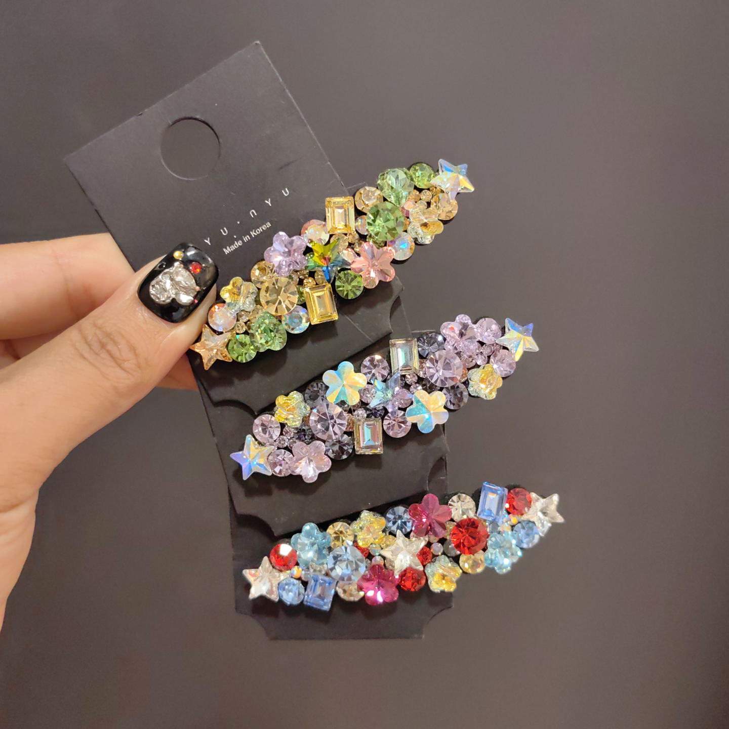 新款时尚彩色异形钻云朵BB夹韩版瑞丽风刘海夹靓丽法式碎发夹头饰