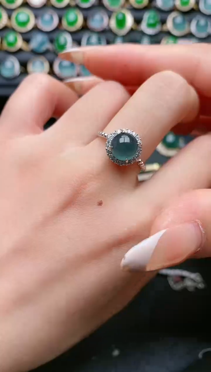 【闪购商品】翡翠戒指银S925镶嵌1111