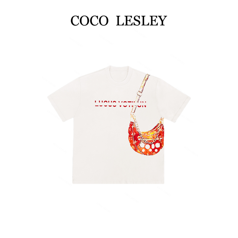COCO LESLEY 百搭街头宽松情侣圆领短袖T恤3119