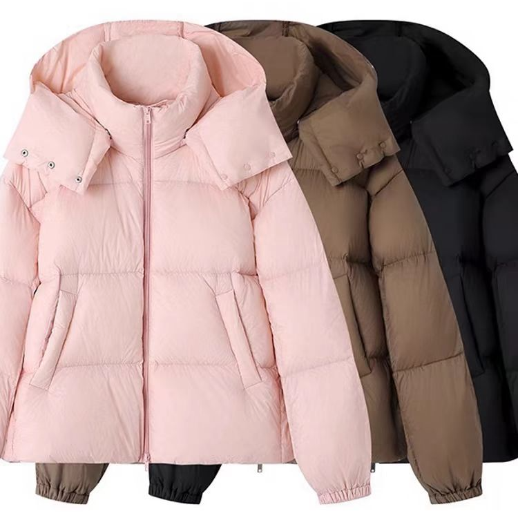 冬季保暖外塔短款时尚百搭连帽羽绒服