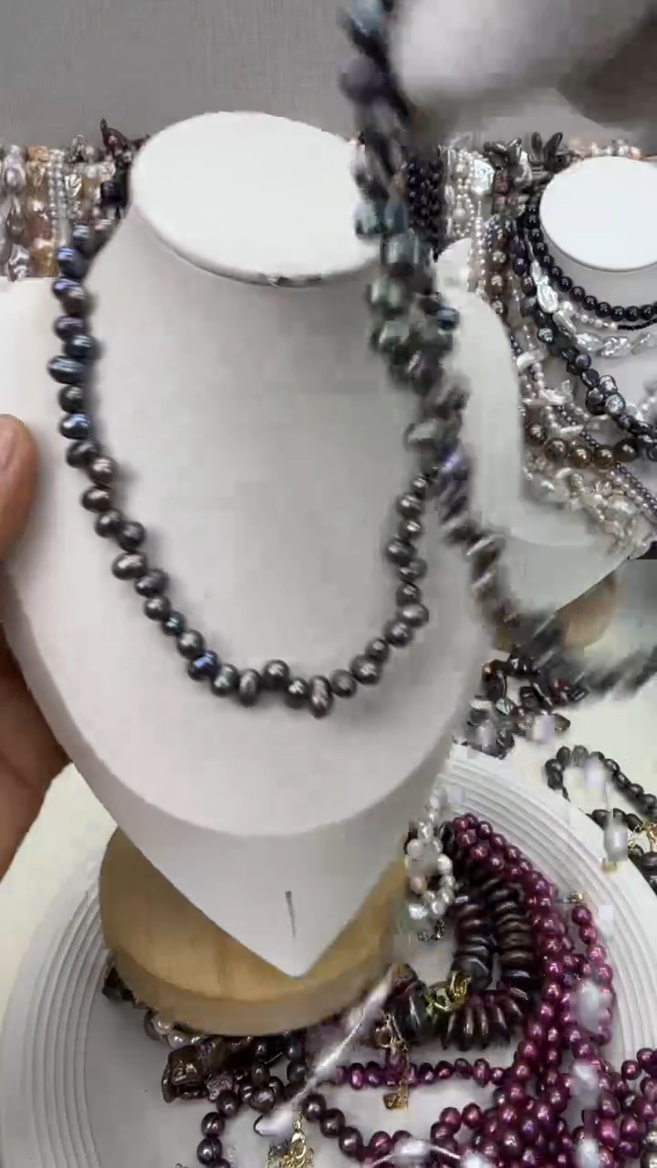 颈饰银S925镶嵌淡水珍珠1