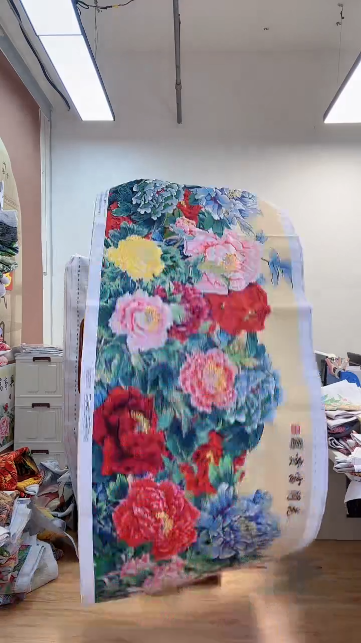 棉花开富贵 满绣2.3米