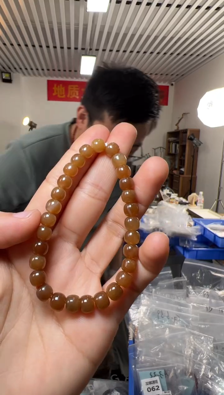 【闪购商品】和田玉手串未镶嵌和田玉糖料老型珠约7mm