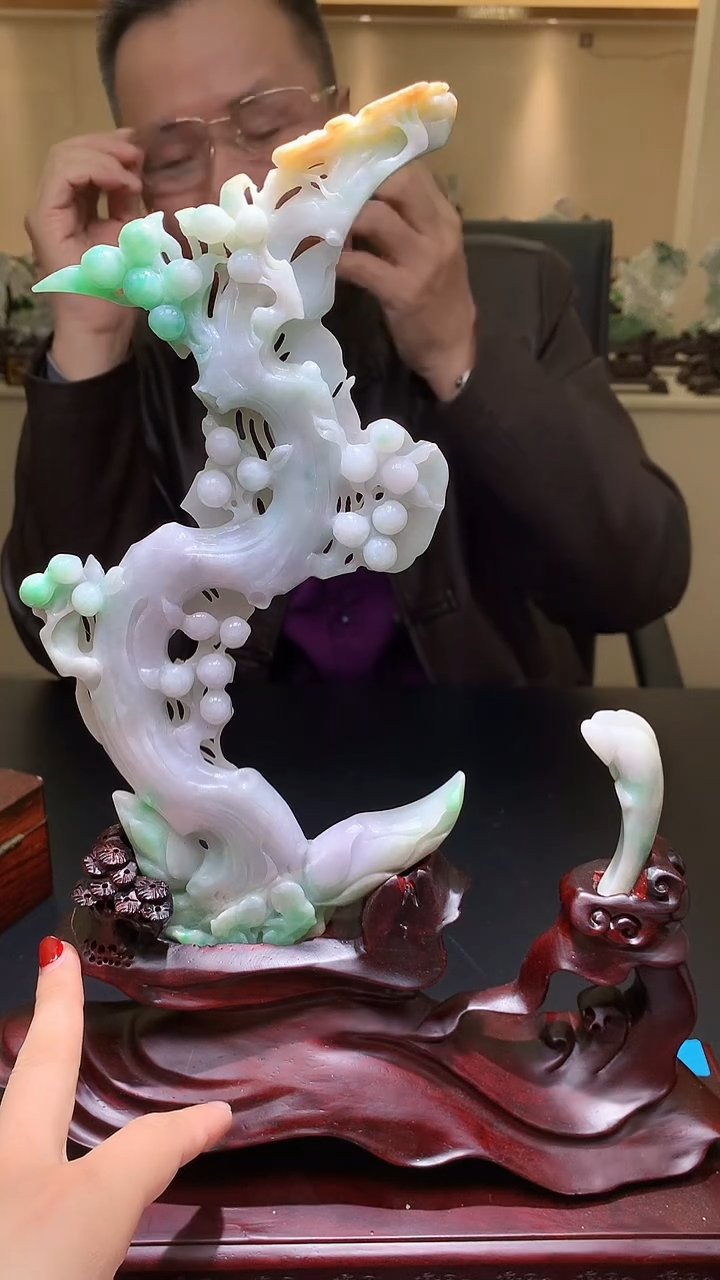 【闪购商品】定制翡翠未镶嵌1089hm-毛货摆件43