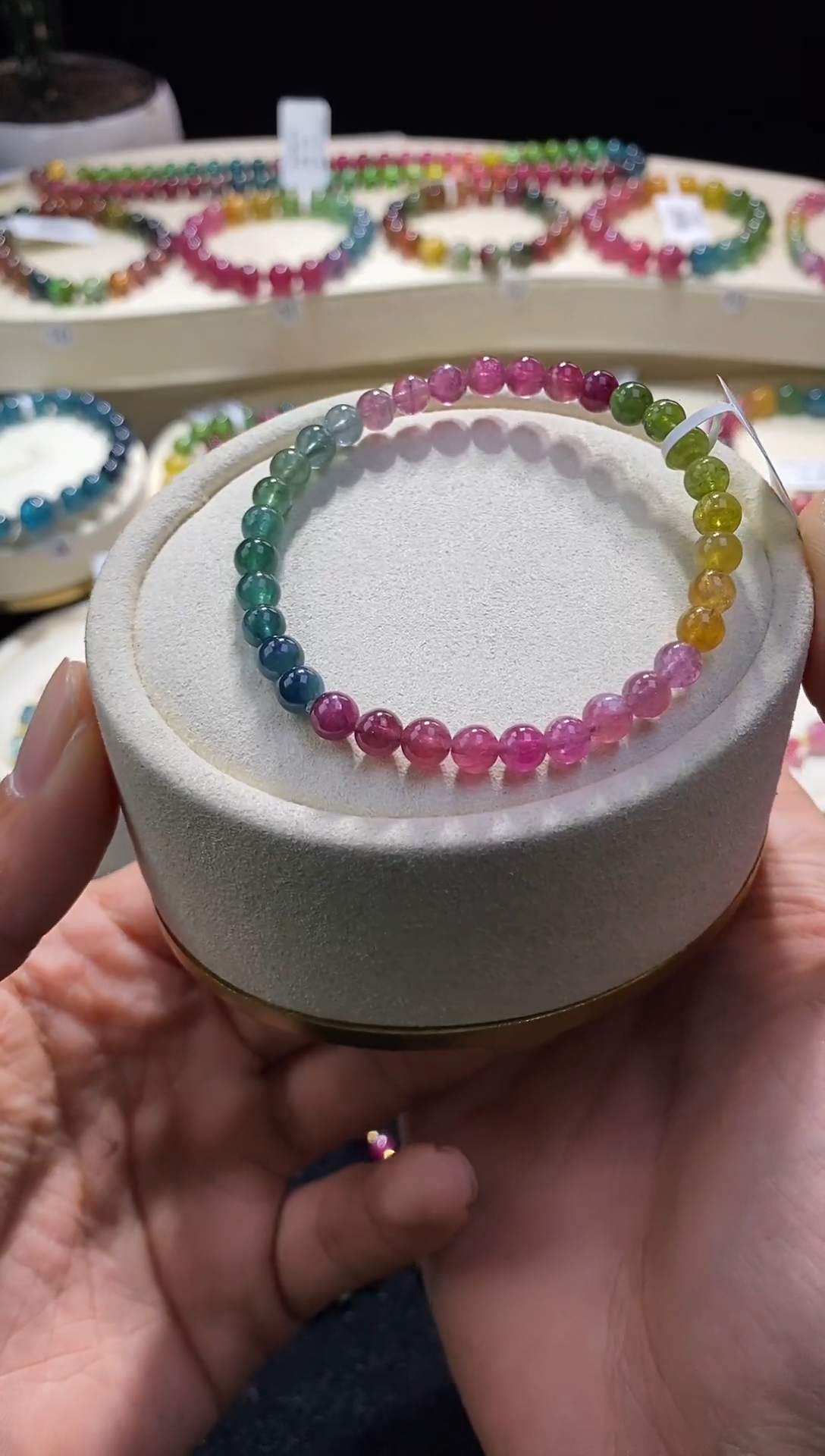 【闪购商品】碧玺手链未镶嵌B0993天然碧玺手链女多样性发一