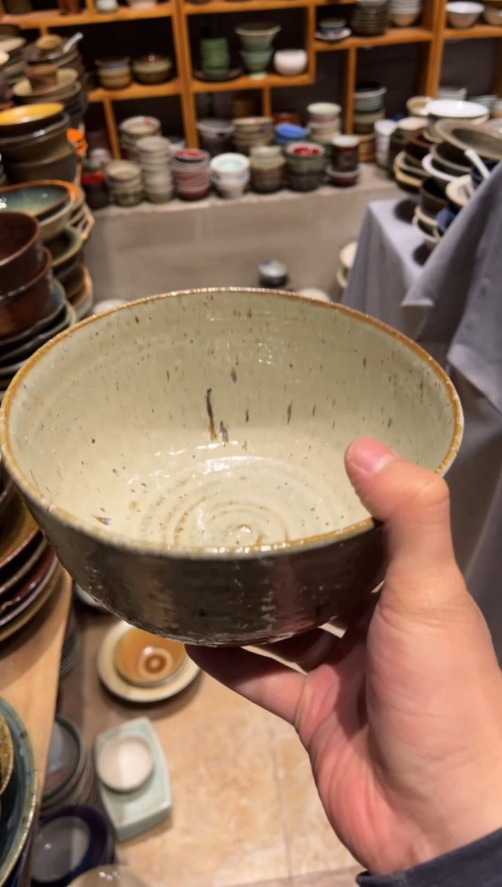【闪购商品】瓷片553手工粗陶麻点大面碗1只