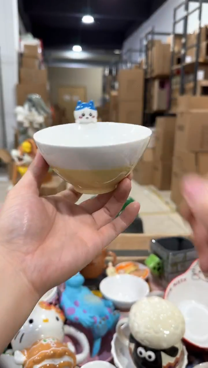 瓷片原盒小八公仔碗 