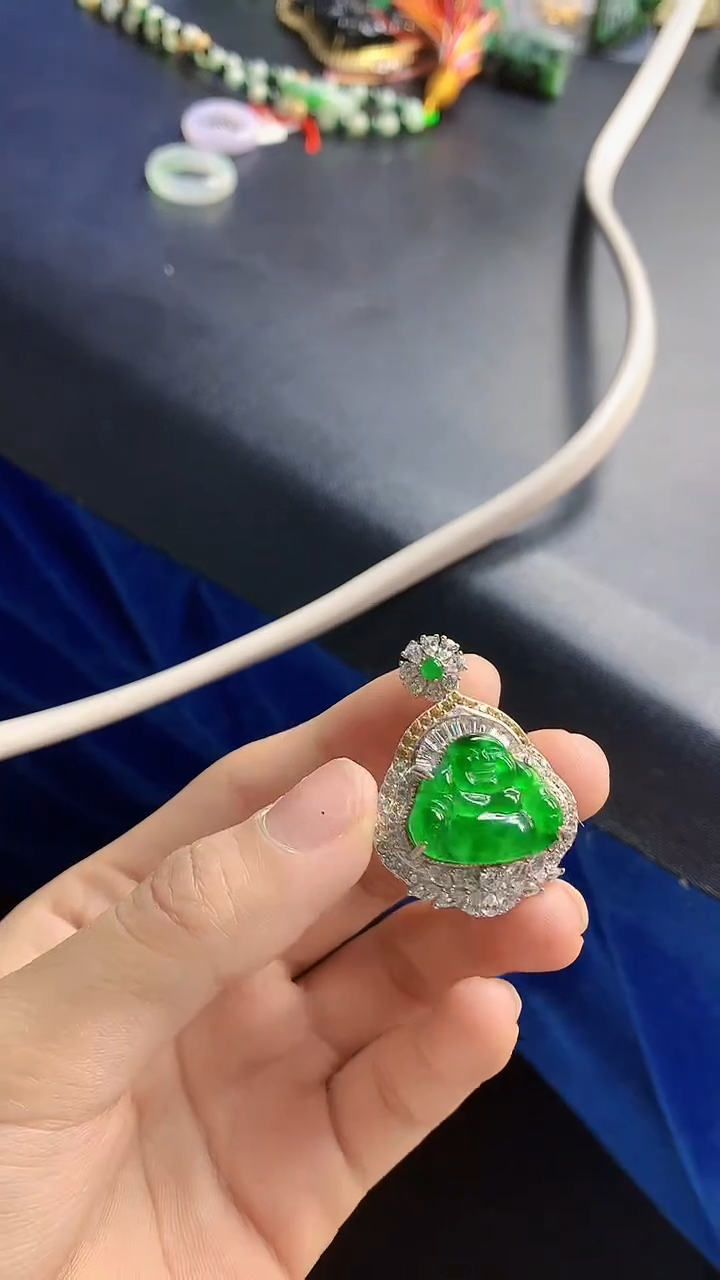 颈饰未镶嵌翡翠天然缅甸a货翡翠