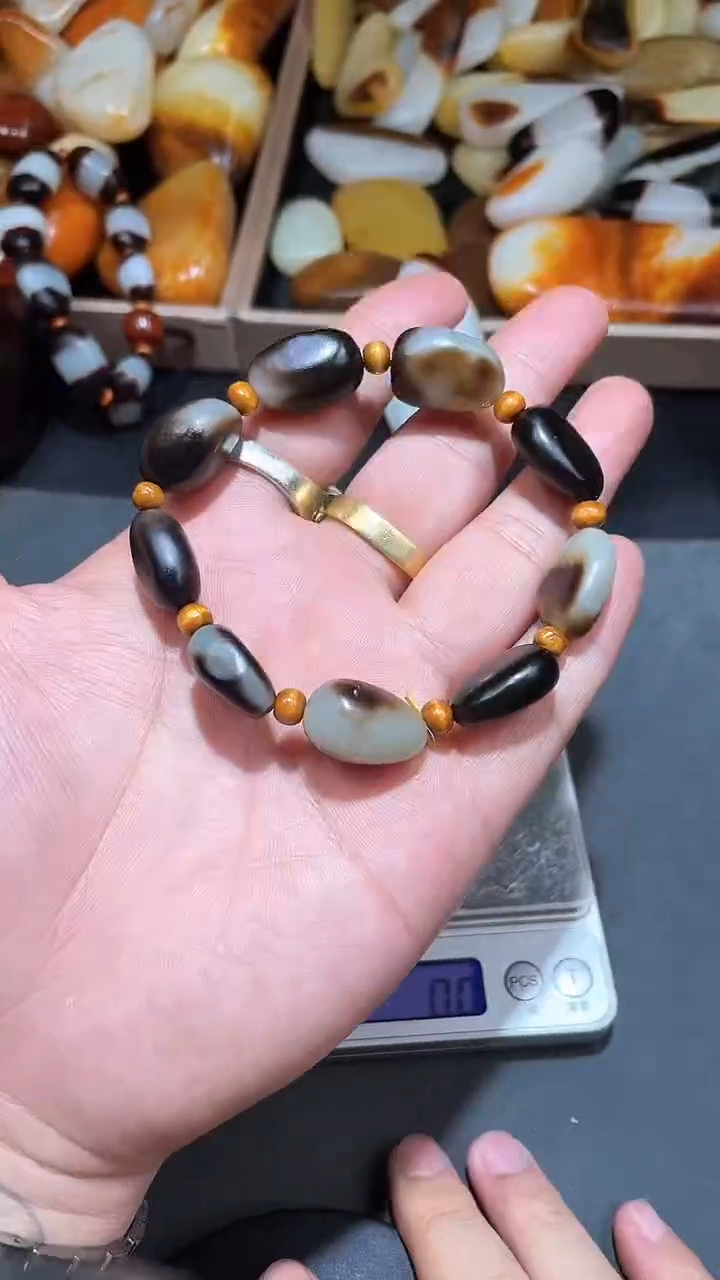 【闪购商品】和田玉（子料）手串未镶嵌YL-LL-2.4-7多样性发货