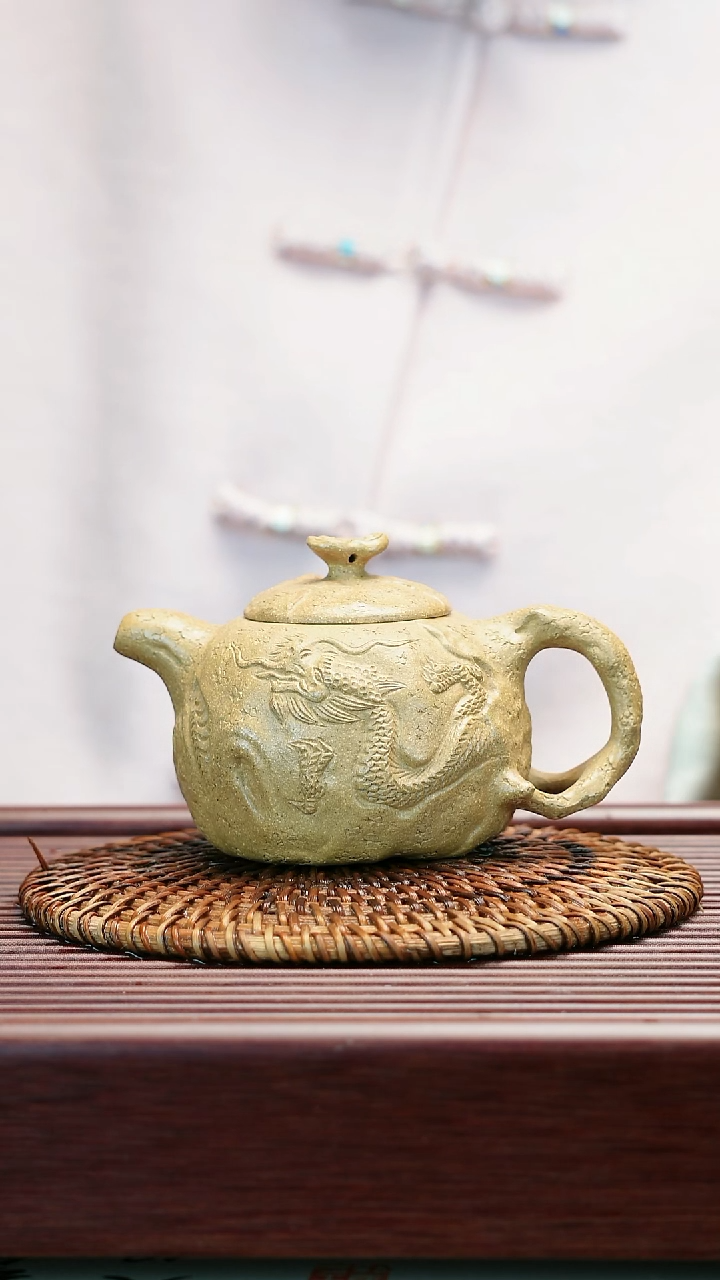 茶壶紫砂原矿段泥  隐龙供春壶  220cc