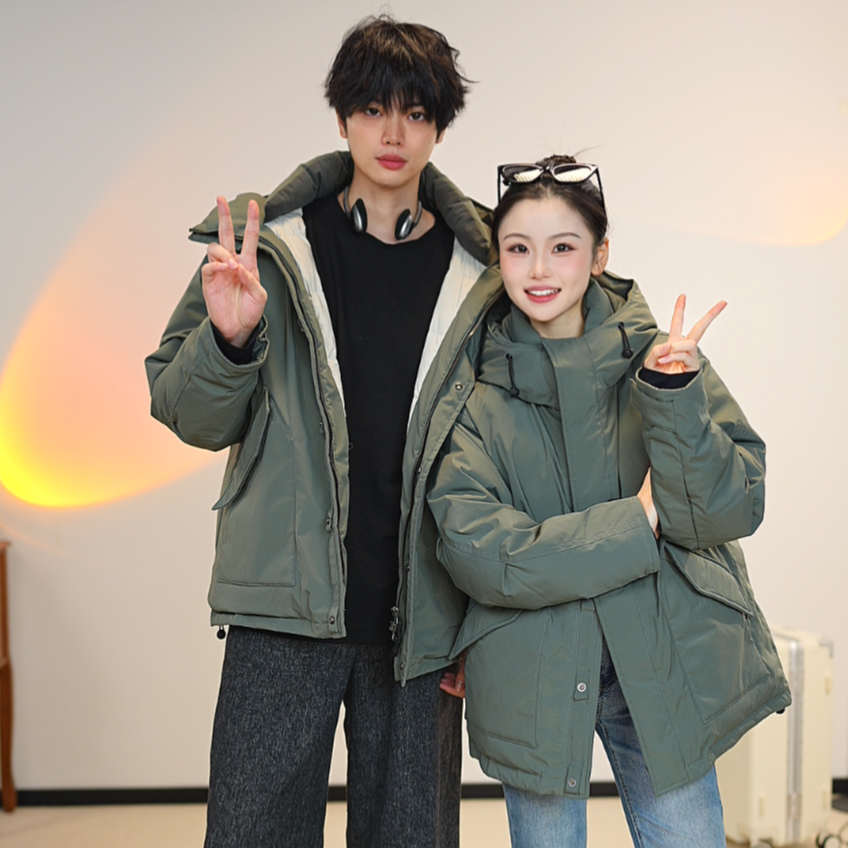 道木熙（1030）户外山系风95派克防风白鸭绒情侣款