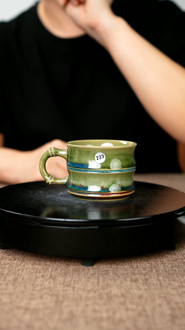 杯子223#李盼龙一级品原矿钧瓷马克杯