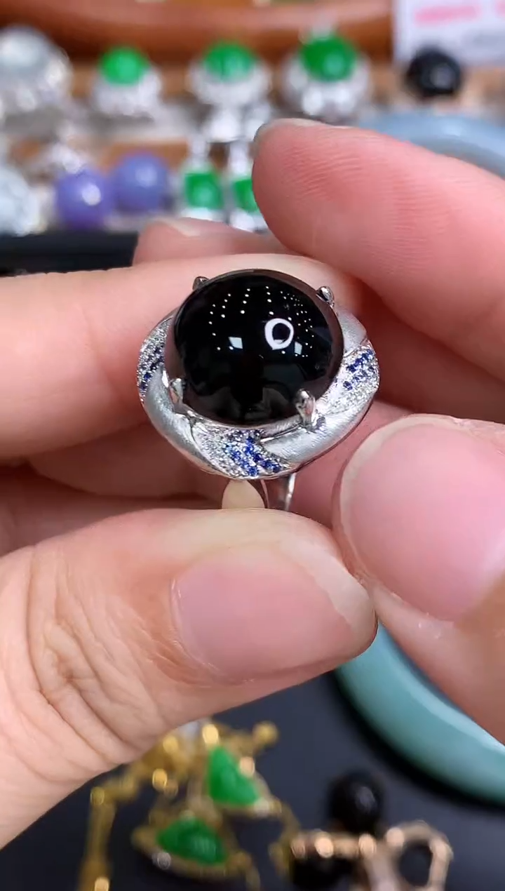 18K金镶嵌戒指翡翠663-中国好珍宝1