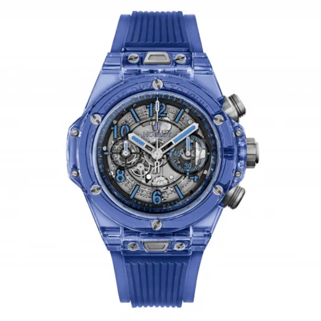 99新 Hublot/宇舶表 411.JL.4809.RT蓝水晶钛金属 全球10支