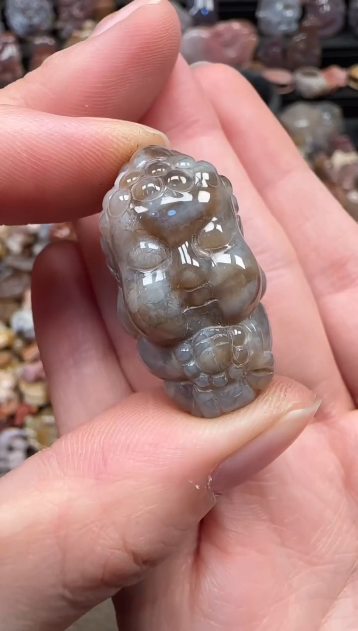 颈饰未镶嵌硅化珊瑚（珊瑚玉）073