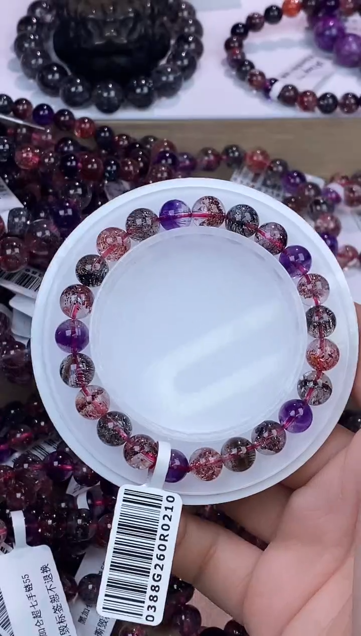 【闪购商品】水晶手链未镶嵌黑加仑超七8m+