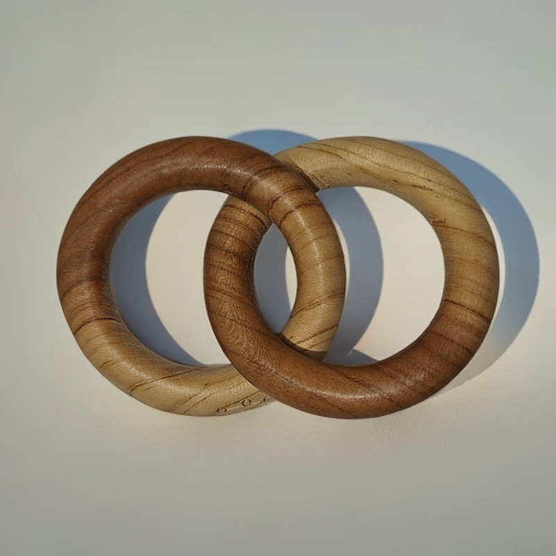 桃木乾坤圈6cm款手盘件