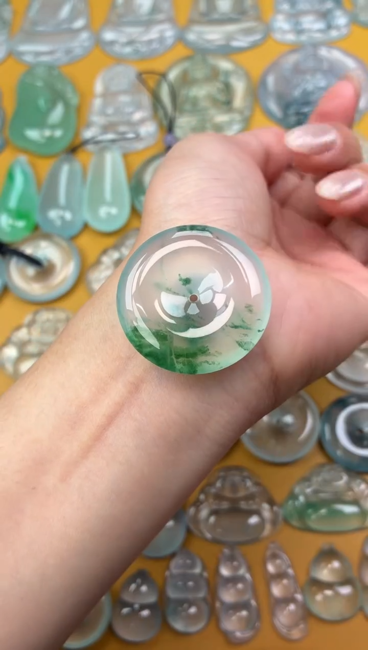 吊坠(不含链)未镶嵌翡翠26 平安扣 33.4 6.4