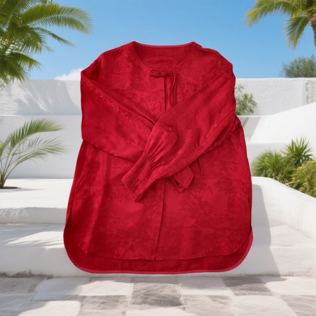 93201新中式圆领长袖衫