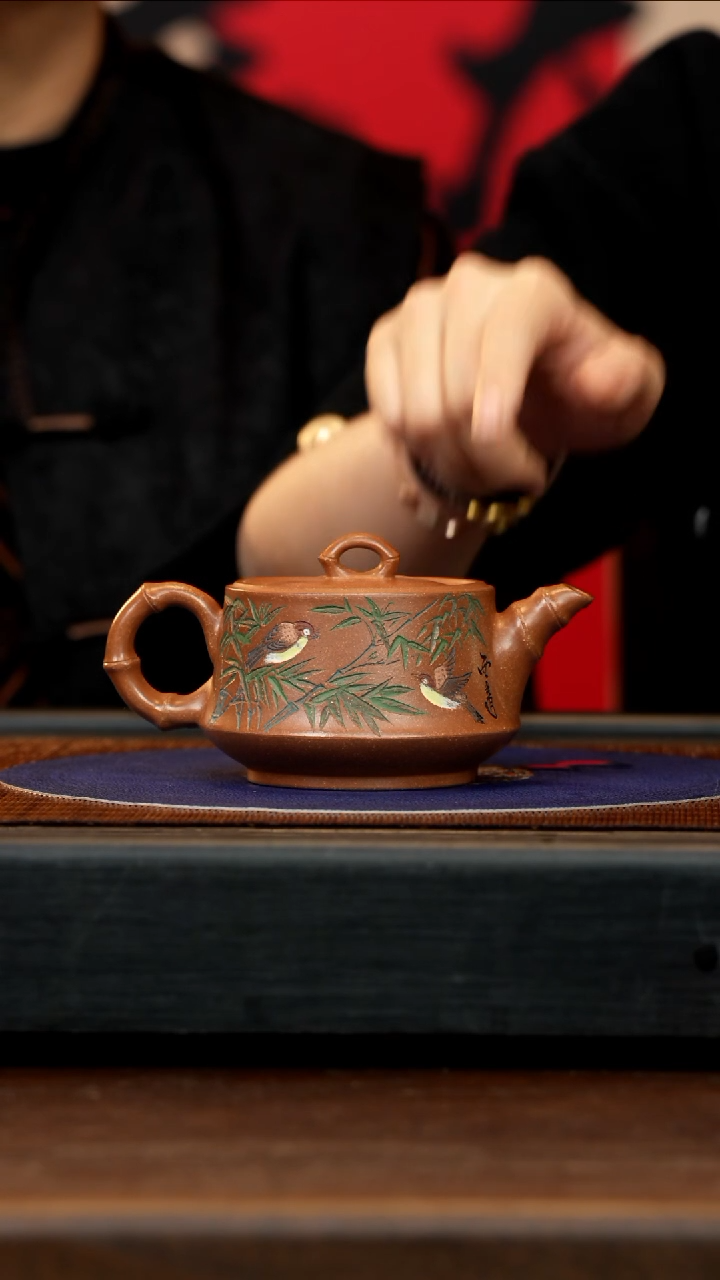 【闪购商品】紫砂茶壶顾HJ 蟹黄段 知足常乐 260cc