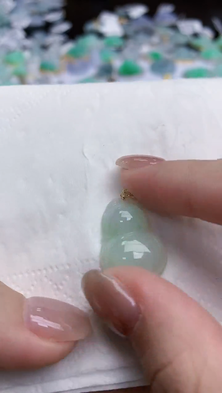 【闪购商品】翡翠颈饰18K金镶嵌天然缅甸翡翠A货