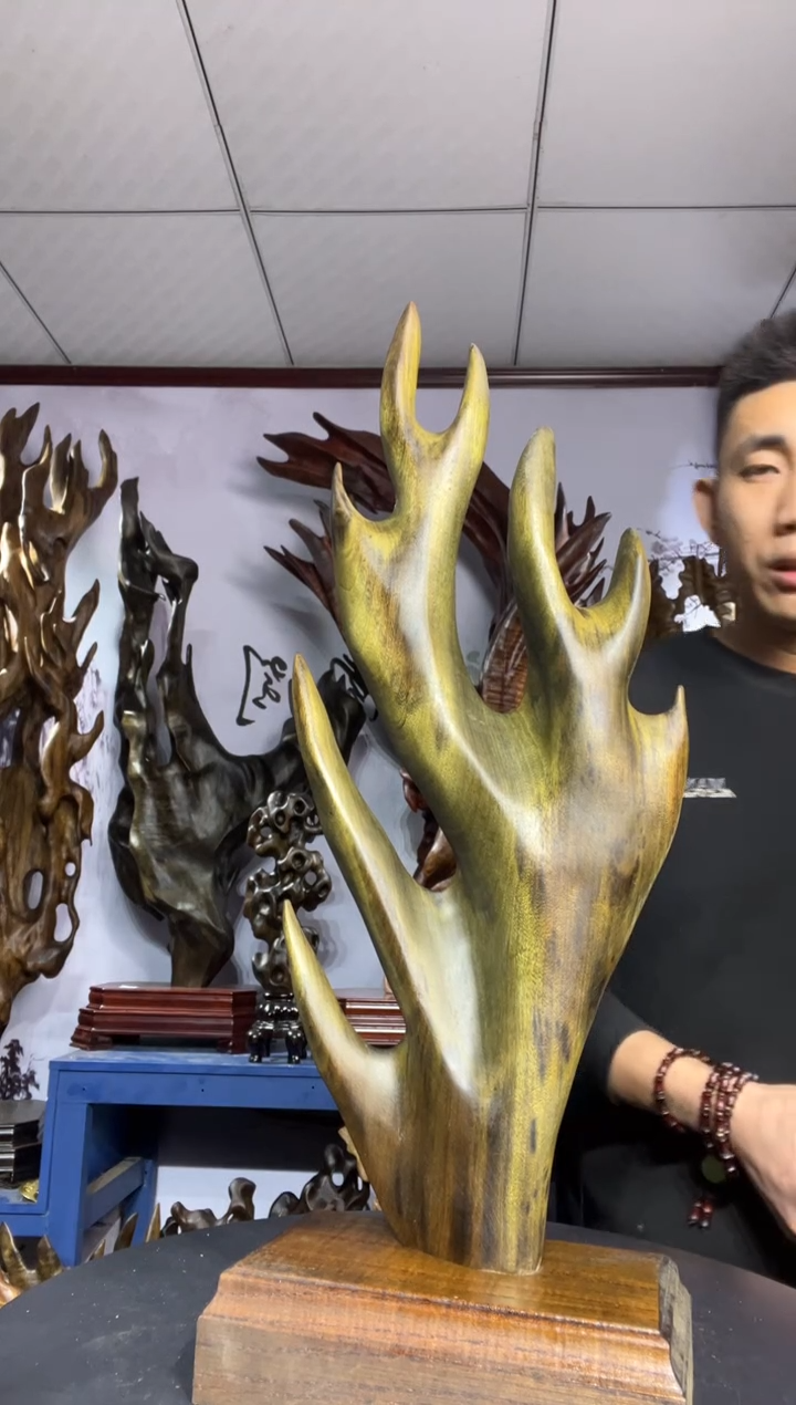 金丝楠木雕款X***1金丝楠木工艺品摆件